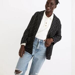 NWT Madewell Waffleback Shaw Blazer in Windowpane